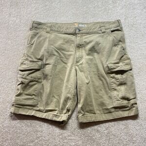 Carhartt Shorts‎ Mens 42 Relaxed Fit Cargo Tan Cotton Blend Casual